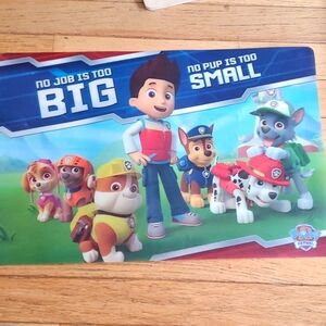 Paw Patrol plastic placemat